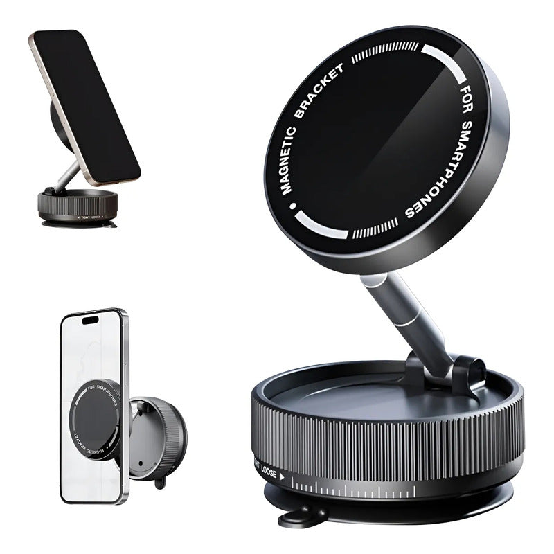 Soporte De Teléfono Magnético Plegable Para Auto Negro