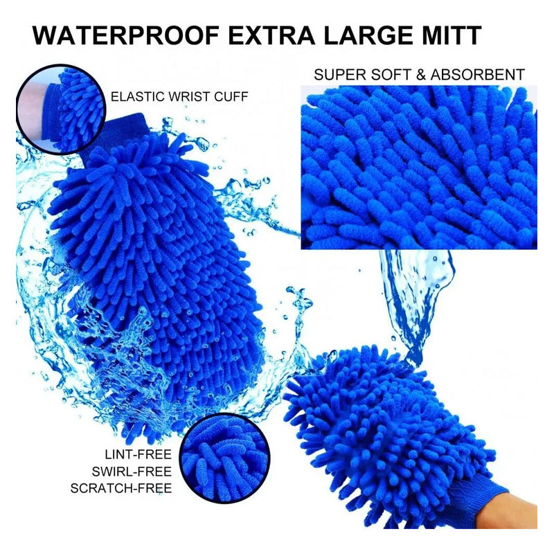 Kit De Limpieza Auto Exterior Interior Práctica Microfibra