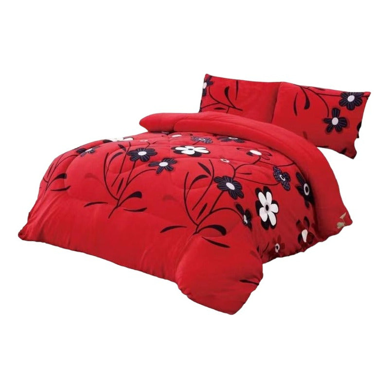 Cobertor Chiporro Cubrecama Grueso Peludo 2plazas + 2 Fundas