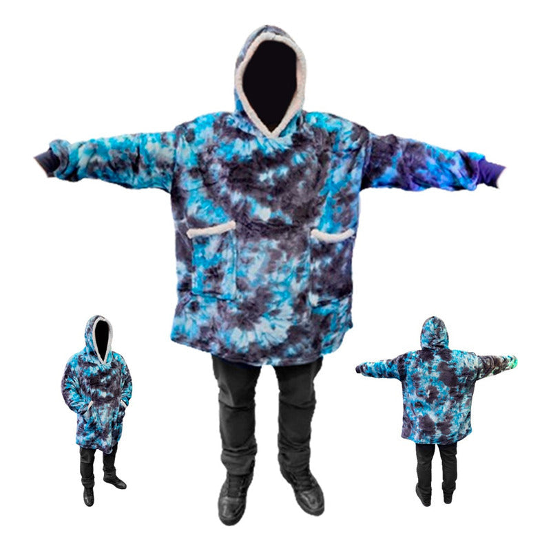 Poncho Sherpa Frazada De Chiporro Felpa Con Capucha Invierno