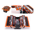 Caja Herramientas 85 Pcs Niveles Plegable Metal Cromo Negro