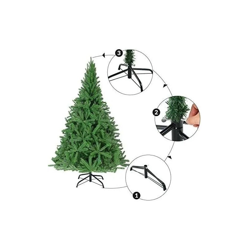 Árbol De Navidad Pascua Verde Con Base Armado Facil Verde