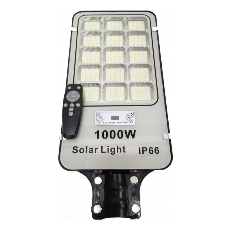 Pack X2 Foco Poste Solar 800watt Alumbrado Exterior  420 Led Negro Blanco