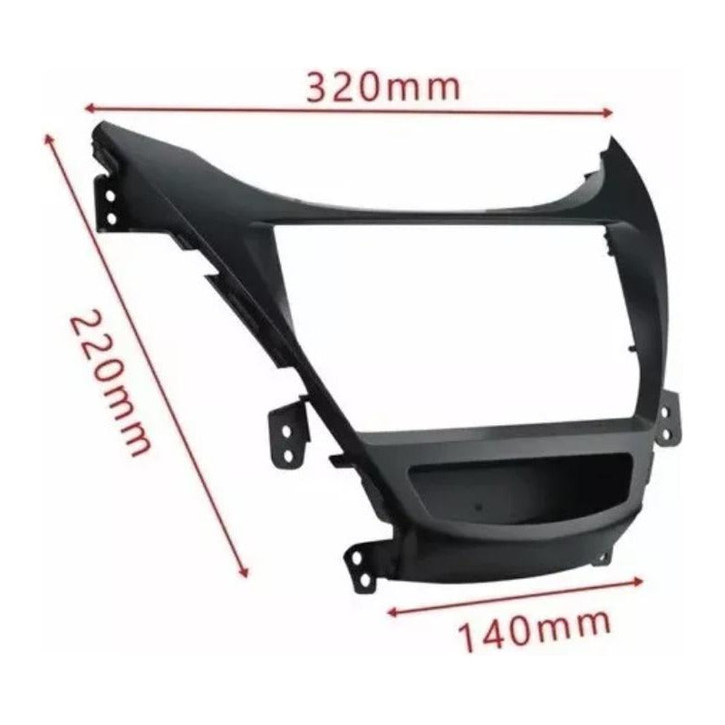 Adaptador Estéreo 2 Din Hyundai Elantra 9  Plástico Negro Negro