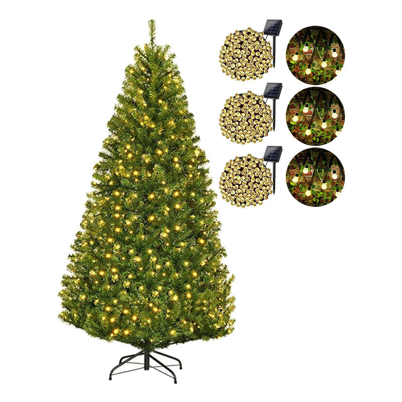 Arbol De Navidad Con Base + 6 Luces Solares Modelos Variados