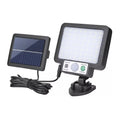 Foco De Seguridad Con Sensor De Movimiento Ajustable 56led  Negro