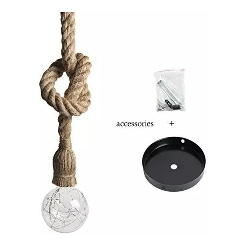Soquete Colgante Decorativo Vintage Retro Soga E27/h76 Beige