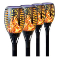Antorcha X4 Estaca De Fuego Solar Carga Automatica Lluvia Negro