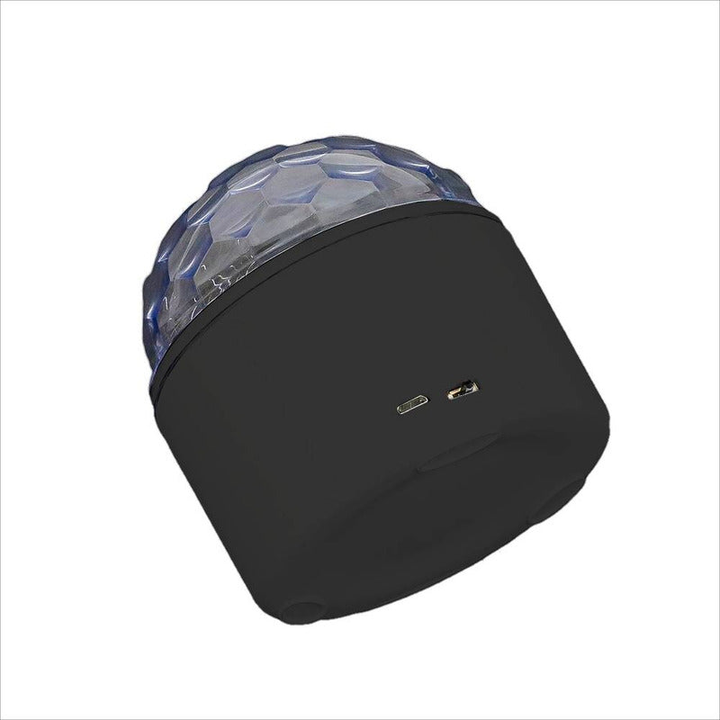 Parlante Bluetooth Proyector Bola Disco Luces Led Fiesta Negro