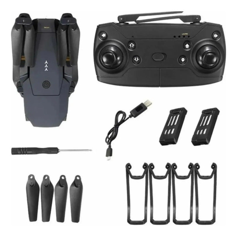 Drone Con Cámara Wifi App Control + Batería Recargable /ryc Color Negro