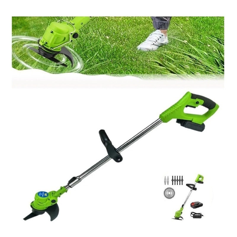 Cortadora Inalámbrica De Pasto Baterias Y Accesorios Color Negro