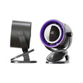 Ventilador Recargable Digital Liviano Mesa Escritorio Gancho 12 Cm 50hz-60hz Negro Plástico 7