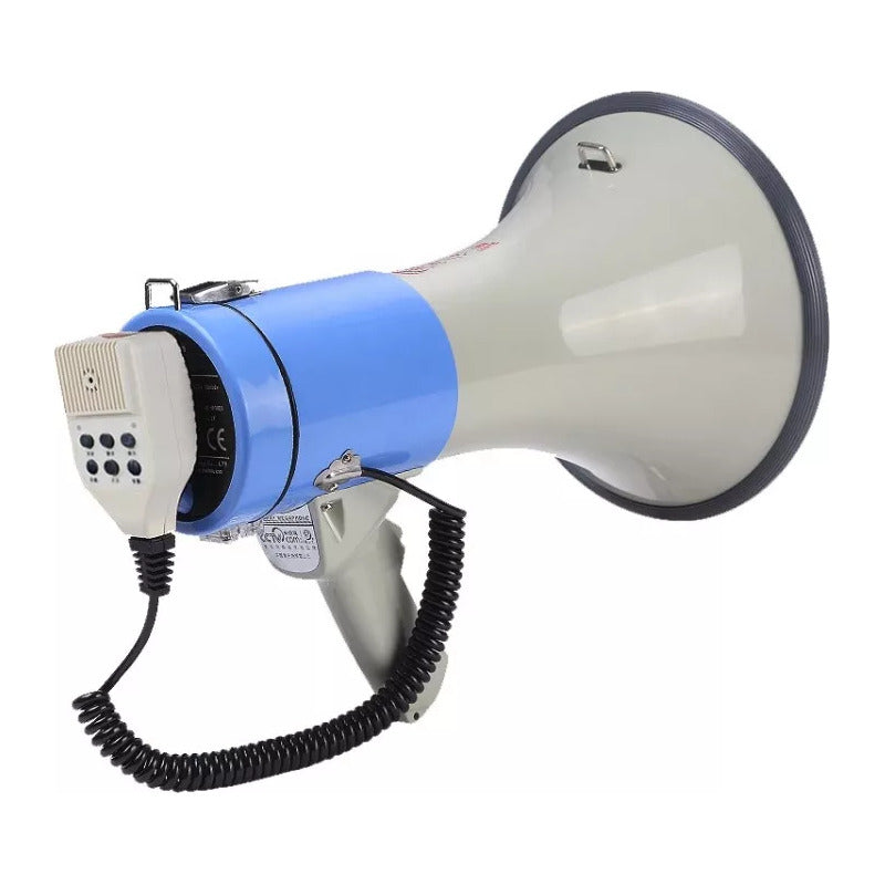 Megafono Portatil Grande Parlante Altavoz Recargable Pilas Blanco