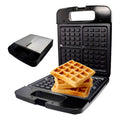 Maquina Wafflera Electrica Antiadherente De 4 Waffles Plateado