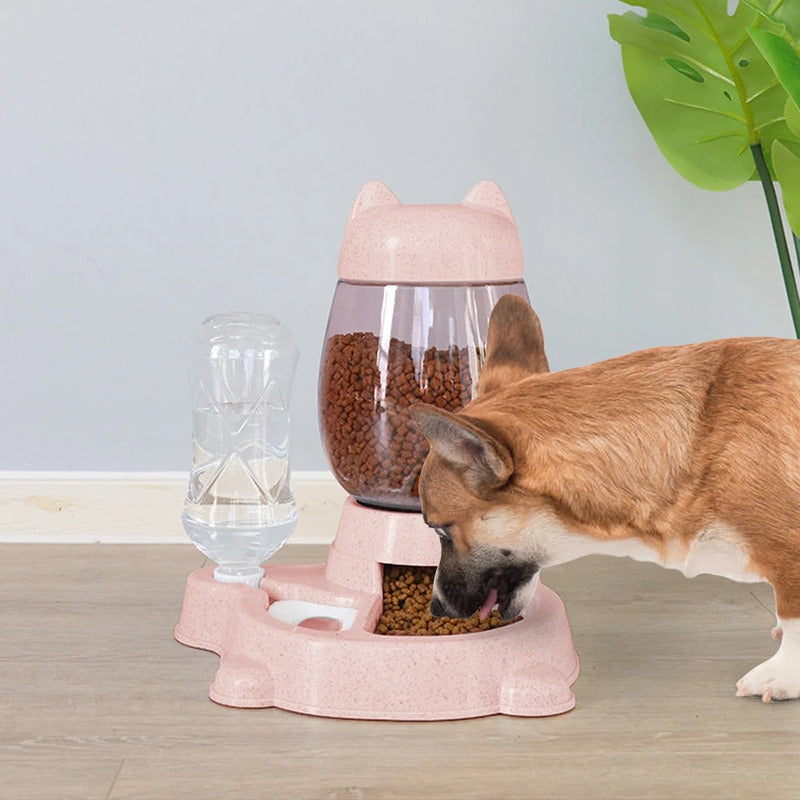 Comedero Bebedero De Mascotas Automático 2 En 1 Perros Gatos