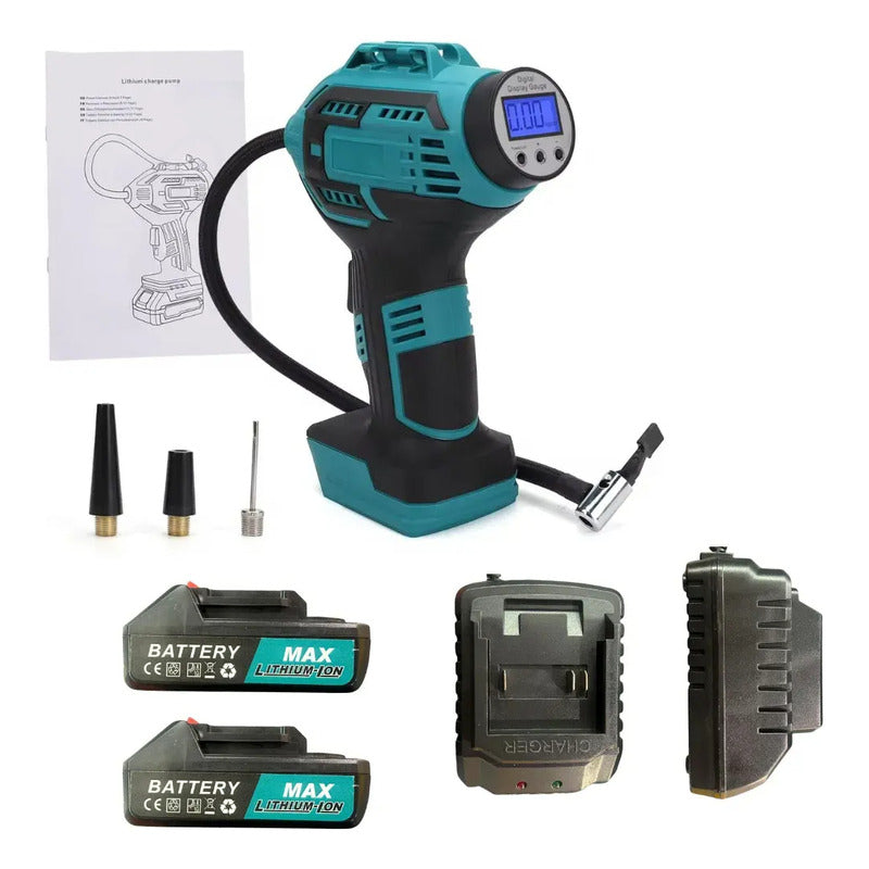 Compresor De Aire Inalambrico Bomba Infladora Portátil Azul Acero 50/60hz Monofásica