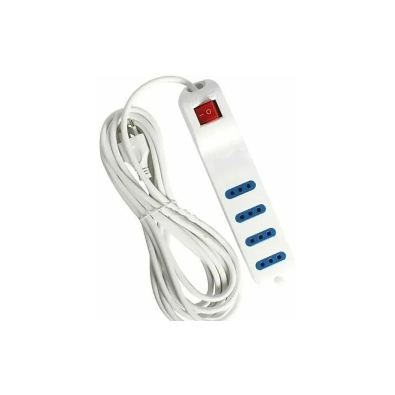 Alargador 15 Metros Zapatilla Eléctrica Extensión Blanco