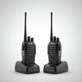 Walkie Talkie Bf-888s Negro Radio Transmisor Pack Duos Recargable Por Usb Con Linterna Led Integrada 16 Canales Uhf... 400-470 Mhz