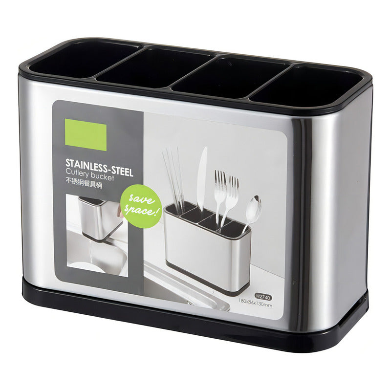 Portacubiertos De Cocina, Soporte Para Cubiertos De Acero Color Unit