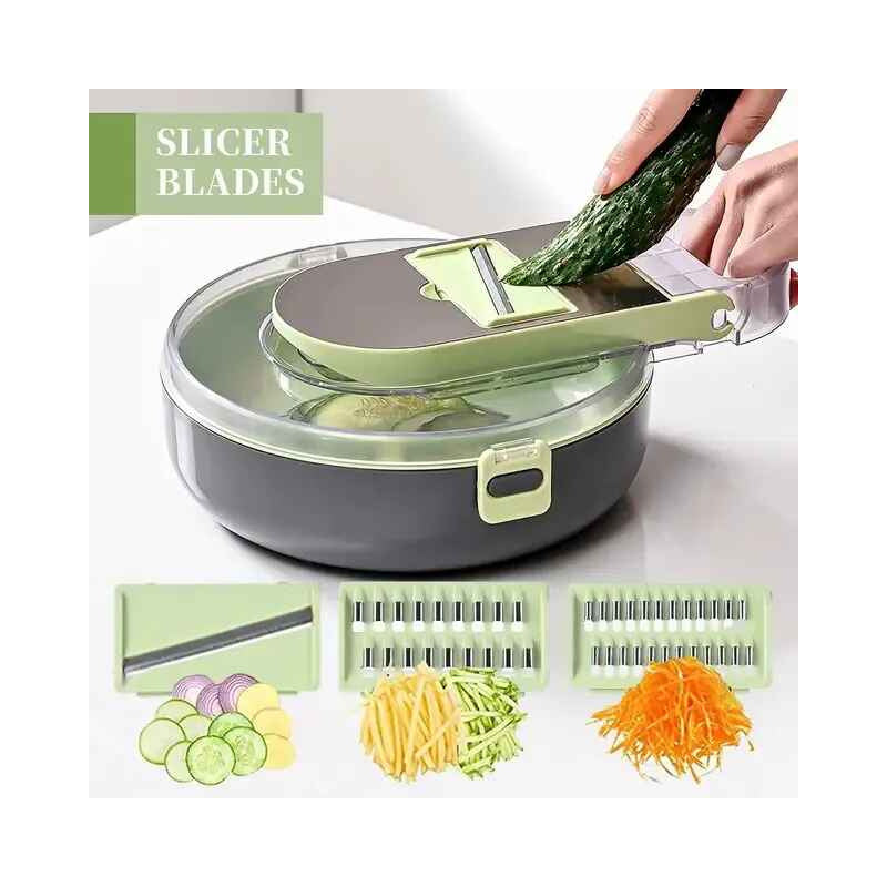 Picador Cortador 10 En 1 Rallador Multiuso Verduras Frutas