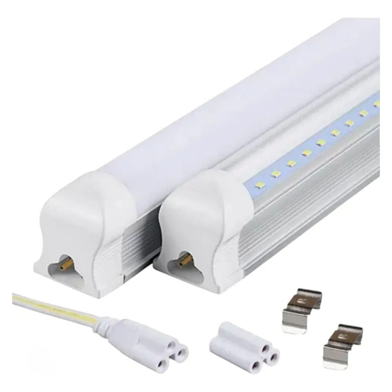 Tubo Led Con Base Canoa 18w 120cm Luz Fria Lisa Y Texturizad