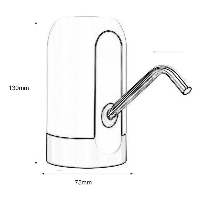 Dispensador De Pack X2 Agua Electrinico Recargable Usb Negro