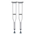 Muletas Axilar Aluminio Pack X2 Bastones Goma Antideslizante Gris Oscuro