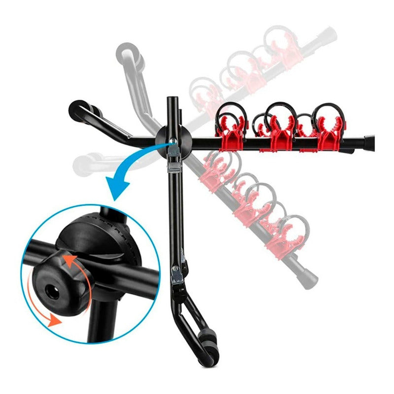 Porta Bicicleta Auto Soporte Con Capacidad Para 3 Bicicletas Negro