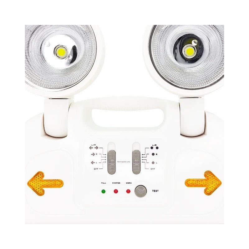 Lámpara De Emergencia Encendido Automatico Ajustable Blanco