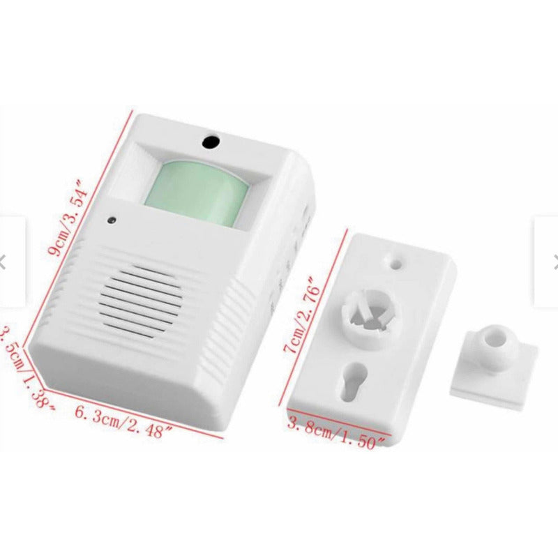 Timbre Para Negocios Local Vecindad Con Sensor De Movimento Blanco