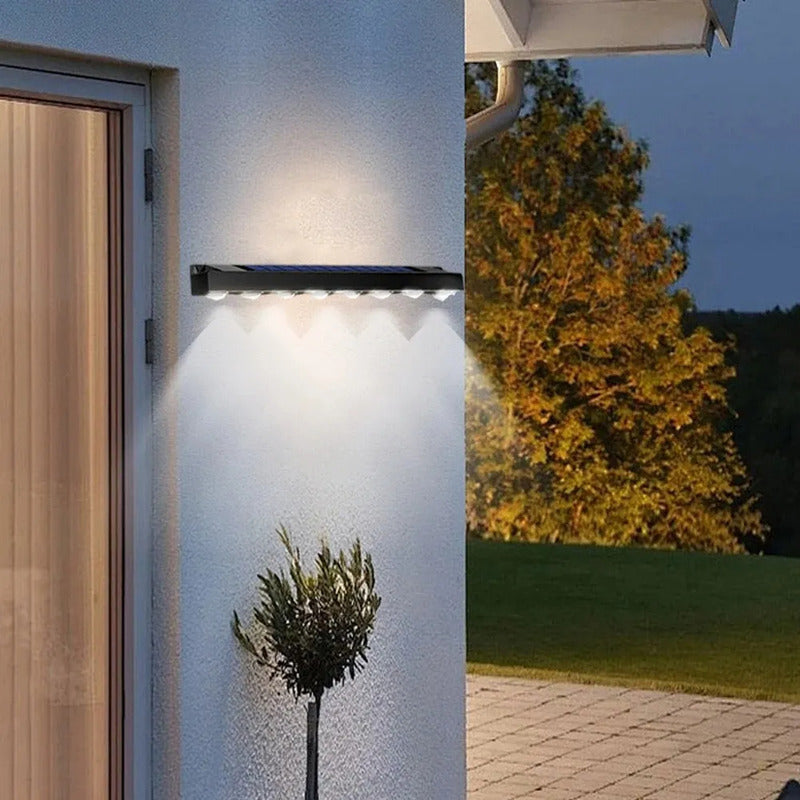 Pack X5 Aplique Solar Lampara Inducción Pared Led Exterior Cálido/frío Led