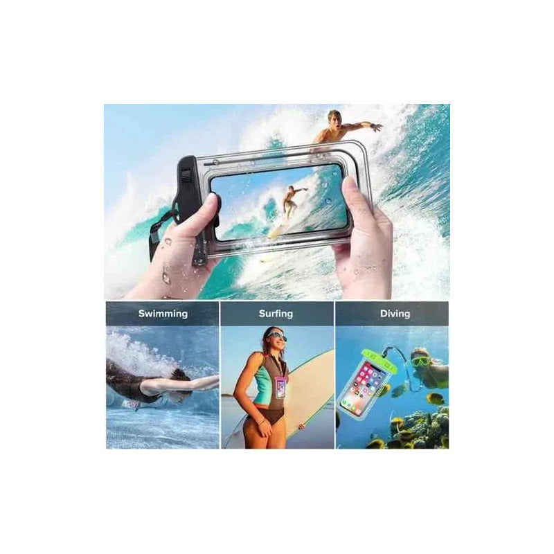 Funda Impermeable Teléfono Celular Móvil Protector De Lluvia Surtido Liso