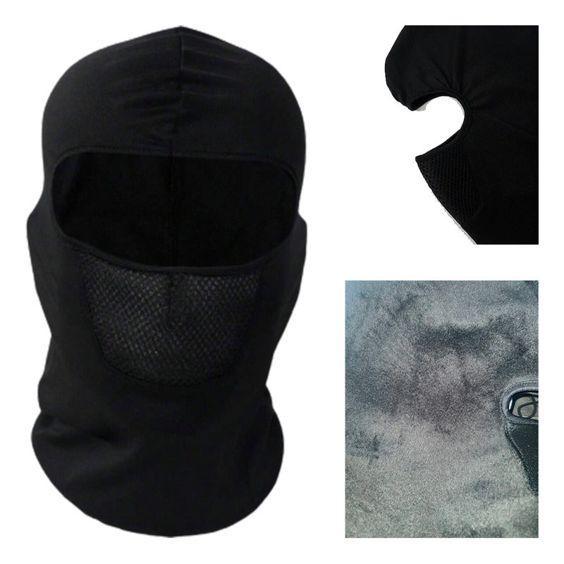 Pasamontañas Caliente Interior De Chiporro Balaclava Moto  Negro Carbon Unica