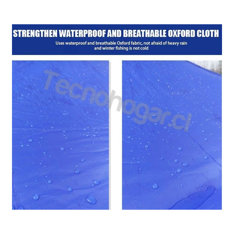 Toldo 3x3 Plegable Metálico Inoxidable Lona, Resiste Lluvia Azul