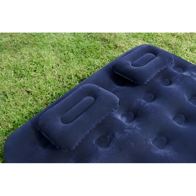 Colchón Inflable Queen Size Con Almohadas 203 Cm Azul