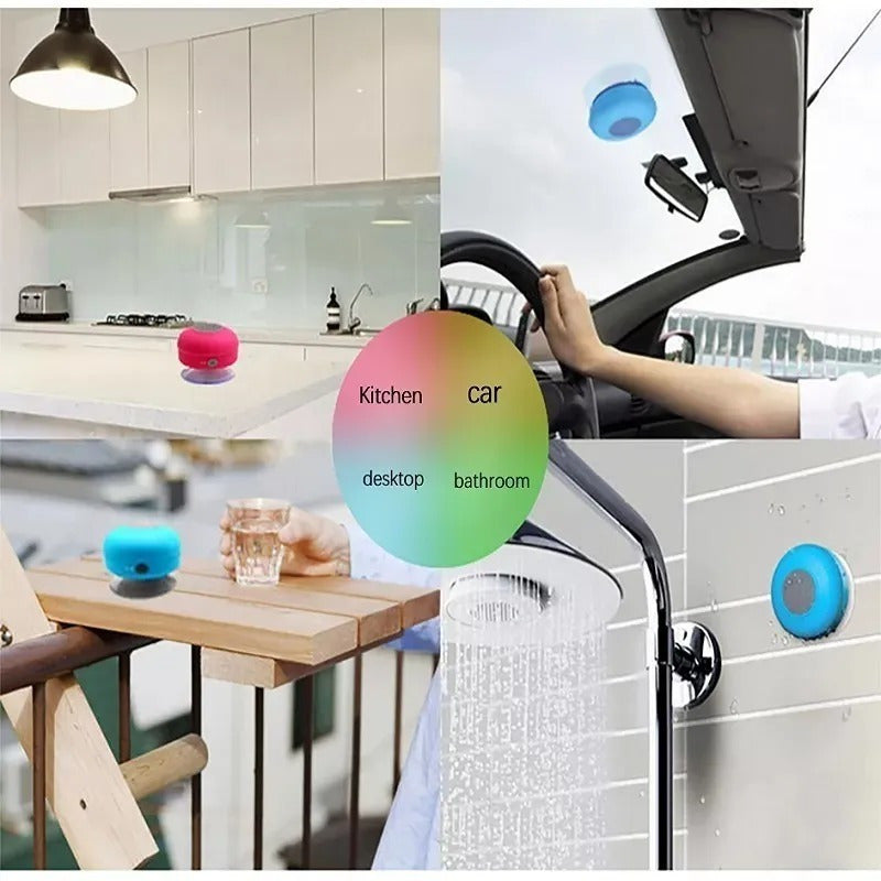Parlante Manos Libre Ducha/ Piscina Impermeable Bluetooth Azul