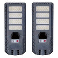 Pack 2 Foco Solar 400w Recargable Ip65 Sensor M. Y Control R Negro Blanco Frío