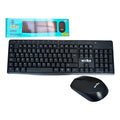 Teclado Y Mouse Con Teclado Numerico Inalambrico 2.4 Ghz Negro