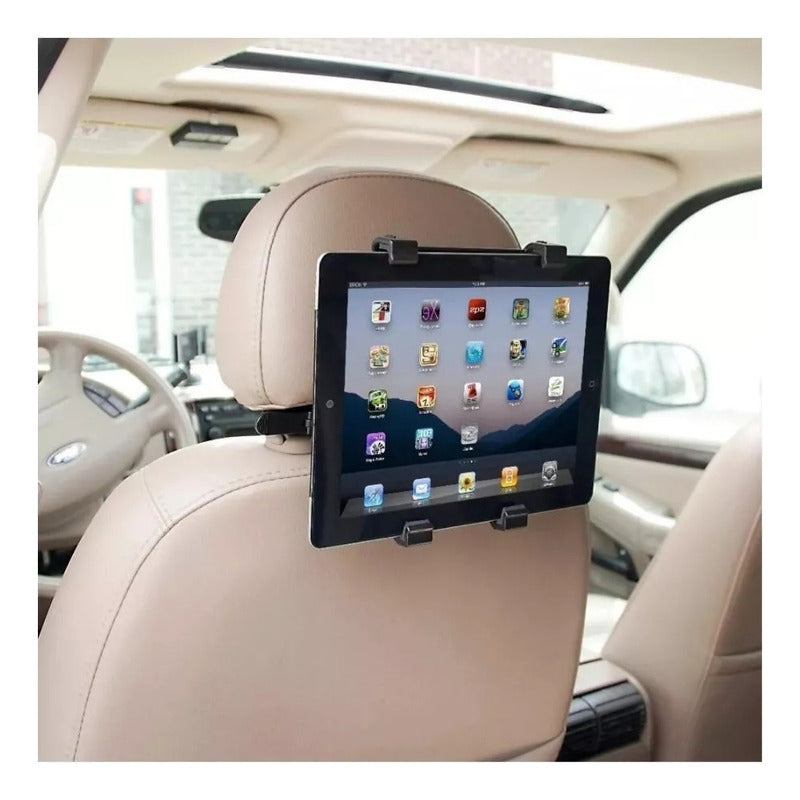 Porta Tablet Universal Para Cabecera De Asiento 360°  Negro