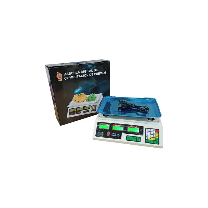 Pesa Balanza Digital 40kg Con Bandeja Plomo