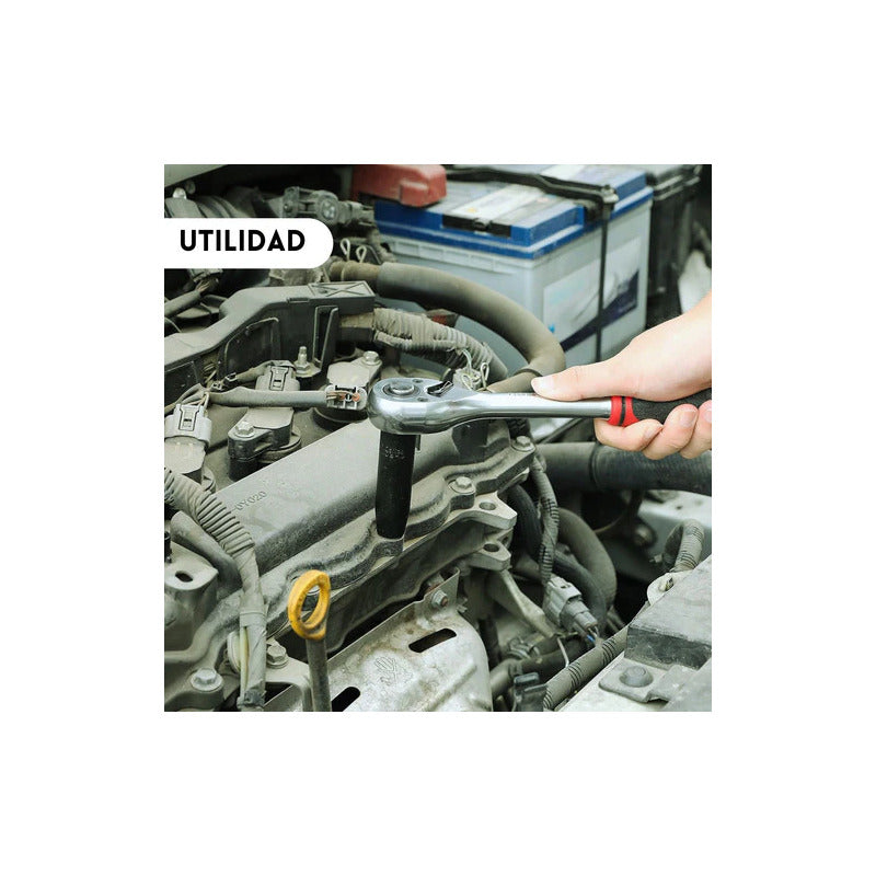 Juego Dados De Impacto Largos Mecanica Auto Camion Azul