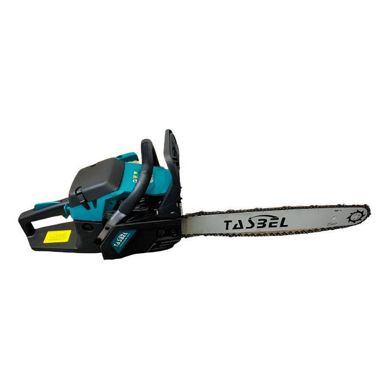 Motosierra Bencinera Grande 55cm De Espada Potente Mezclera Turquesa