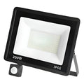 Foco Led Con Sensor De Movimiento 200w Resistente Al Agua Negro Blanco Frío