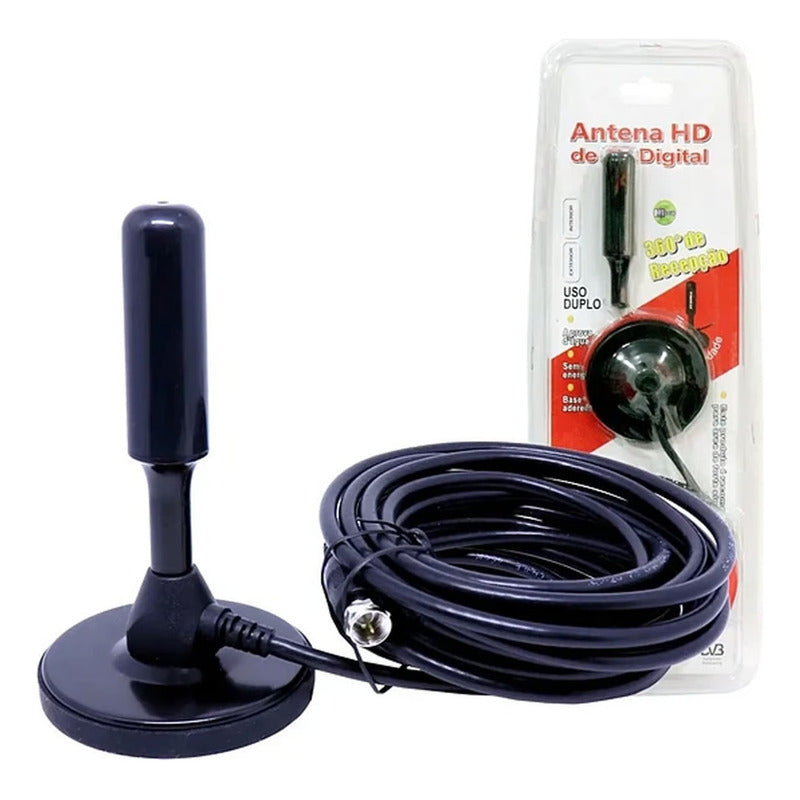 Antena Hd Para Tv Digital Full De Iman Interior 3.5 Dbi Coax