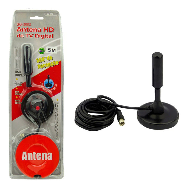 Antena Hd Para Tv Digital Full De Iman Interior 3.5 Dbi Coax