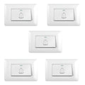 Pack X10  Pulsador Simple Timbre Interruptor 10a 250v  Blanco