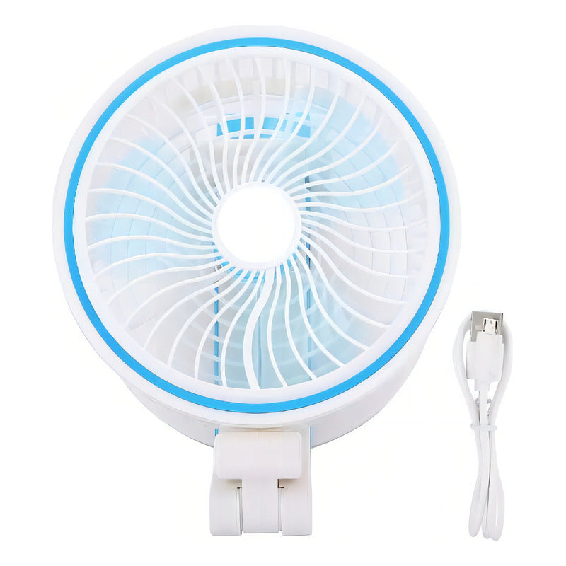 Ventilador De Mesa Genérica Ventilador Plegable Estructura Color Azul, 18 Cm