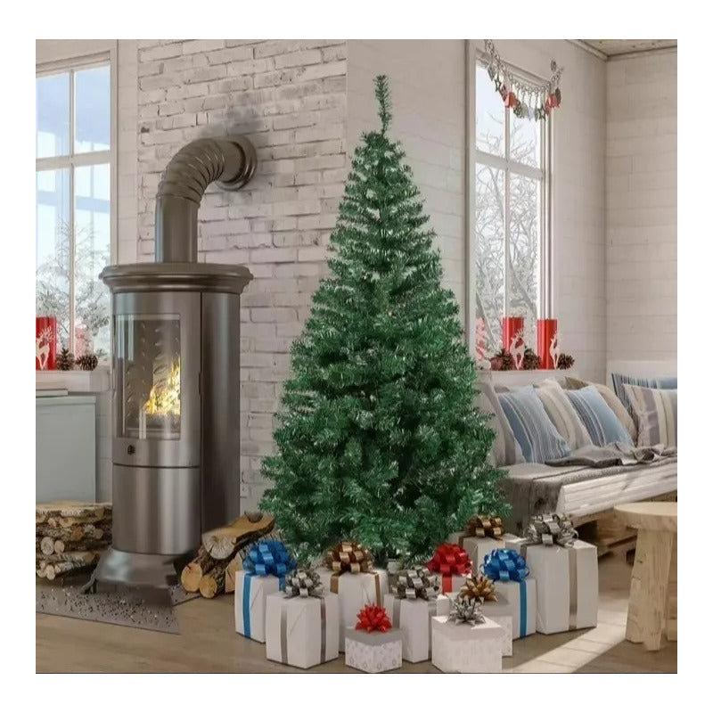 Árbol Navidad Con Base + 6 Luces Led Multicolor, Fria,calida