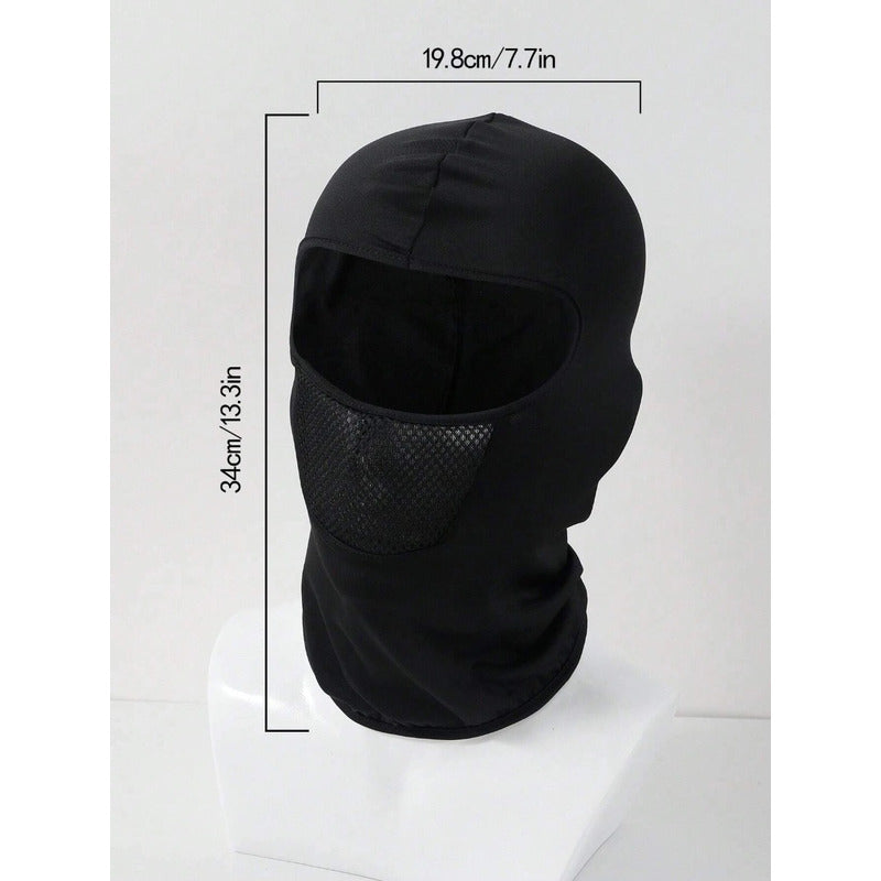 Pasamontañas Caliente Interior De Chiporro Balaclava Moto  Negro Carbon Unica