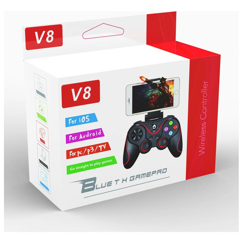 Control De Juego Con Soporte Teléfono Bluetooth P3/p4/pc/tv Negro